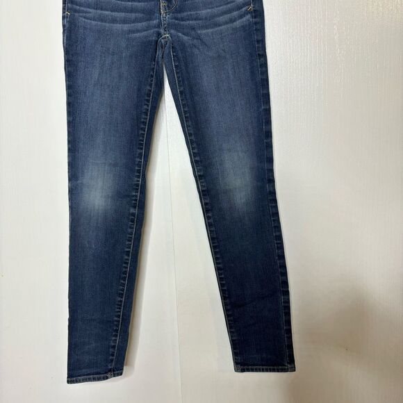 2 for 25 American Eagle Outfitters Mid Rise Super Skinny Jeans 0 Short Blue - Picture 5 of 7